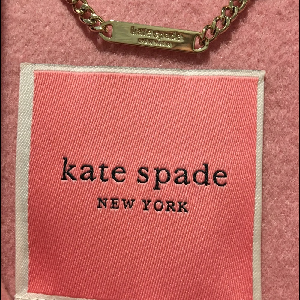 Kate Spade ♠️ NWT-Pink Wool Coat LAST ONE -Large💕 - Picture 7 of 15